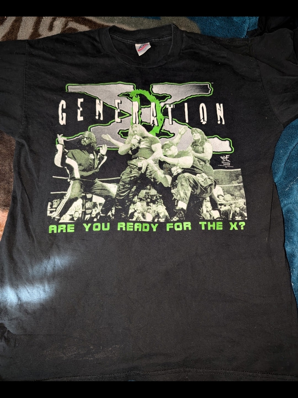D X Graphic Tee - Black with Neon Green Print